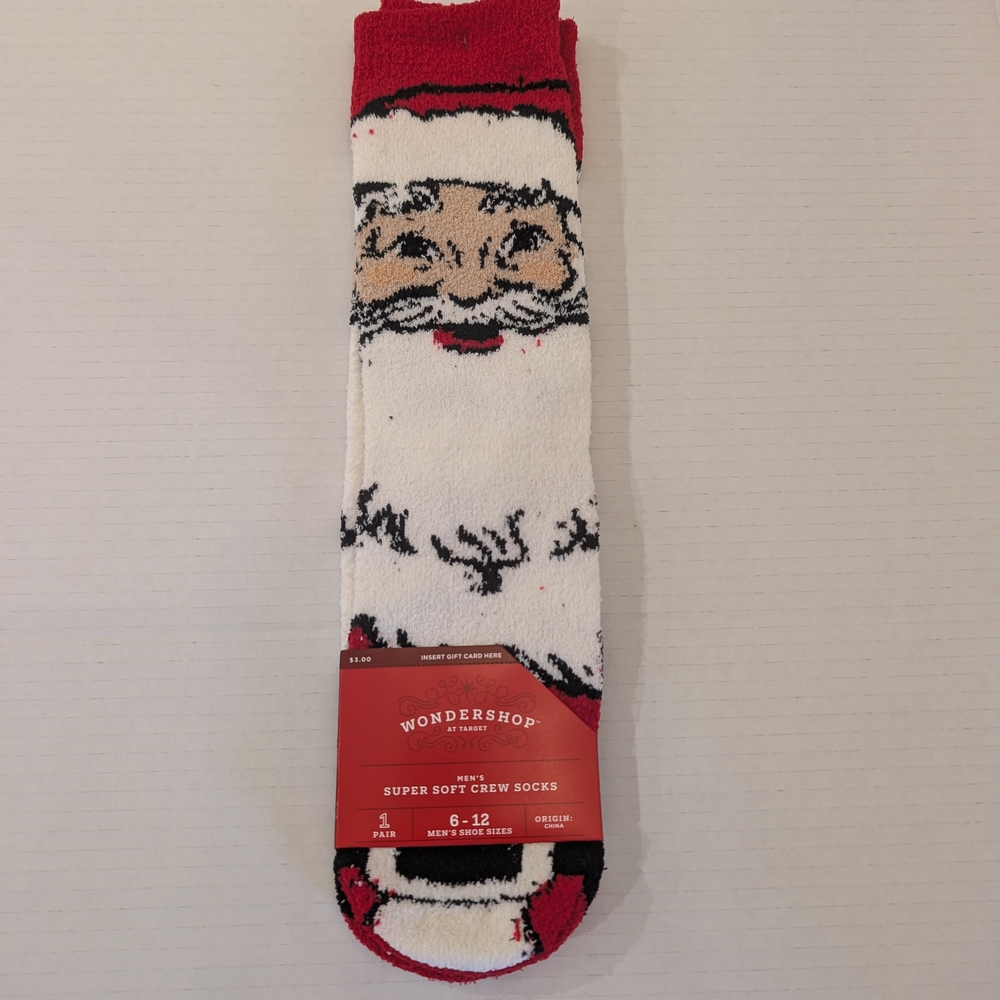 Wondershop Men's Santa Crew Socks - set of 4
